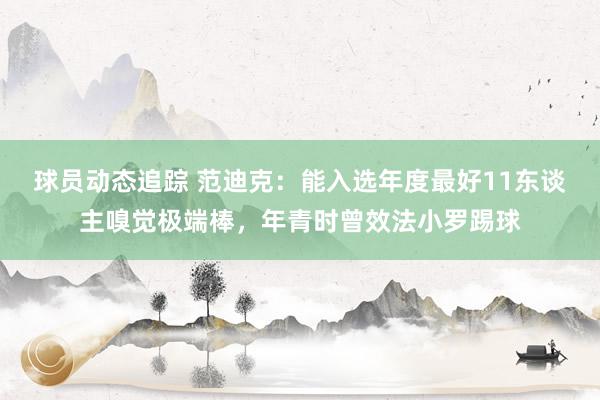 球员动态追踪 范迪克：能入选年度最好11东谈主嗅觉极端棒，年青时曾效法小罗踢球