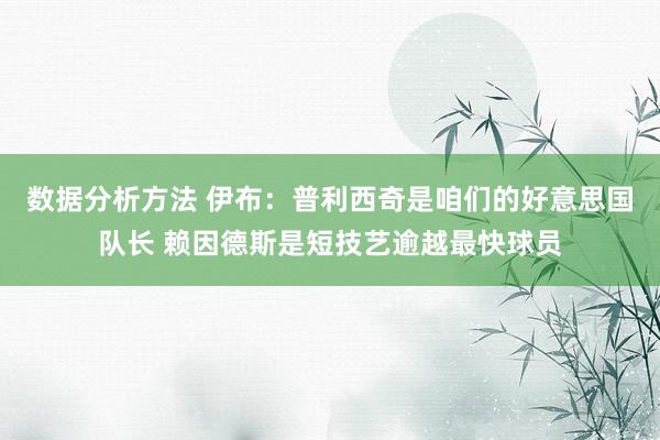 数据分析方法 伊布：普利西奇是咱们的好意思国队长 赖因德斯是短技艺逾越最快球员