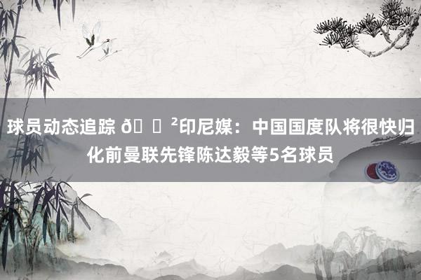 球员动态追踪 😲印尼媒：中国国度队将很快归化前曼联先锋陈达毅等5名球员