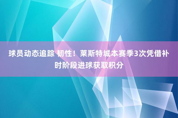 球员动态追踪 韧性！莱斯特城本赛季3次凭借补时阶段进球获取积分