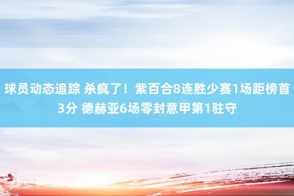 球员动态追踪 杀疯了！紫百合8连胜少赛1场距榜首3分 德赫亚6场零封意甲第1驻守