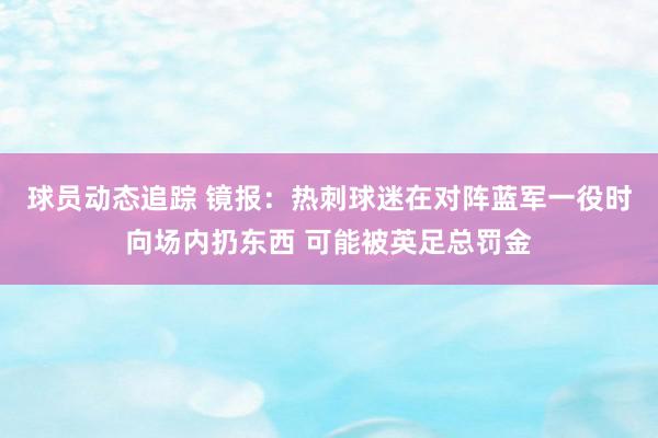 球员动态追踪 镜报：热刺球迷在对阵蓝军一役时向场内扔东西 可能被英足总罚金