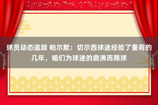 球员动态追踪 帕尔默：切尔西球迷经验了重荷的几年，咱们为球迷的鼎沸而踢球