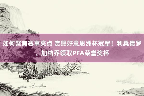 如何聚焦赛事亮点 赏赐好意思洲杯冠军！利桑德罗、加纳乔领取PFA荣誉奖杯