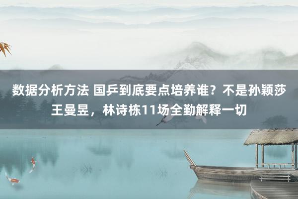 数据分析方法 国乒到底要点培养谁？不是孙颖莎王曼昱，林诗栋11场全勤解释一切