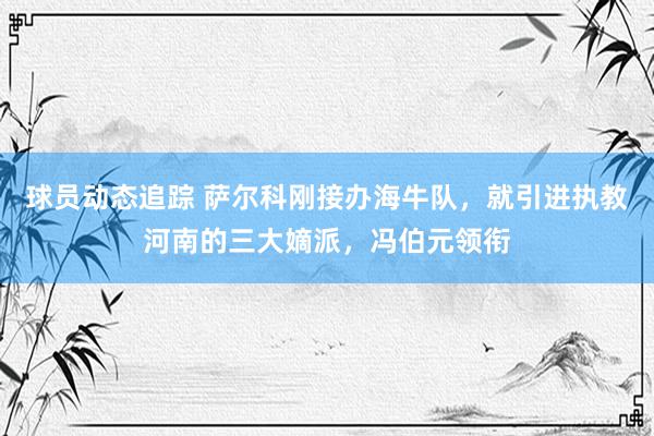 球员动态追踪 萨尔科刚接办海牛队，就引进执教河南的三大嫡派，冯伯元领衔